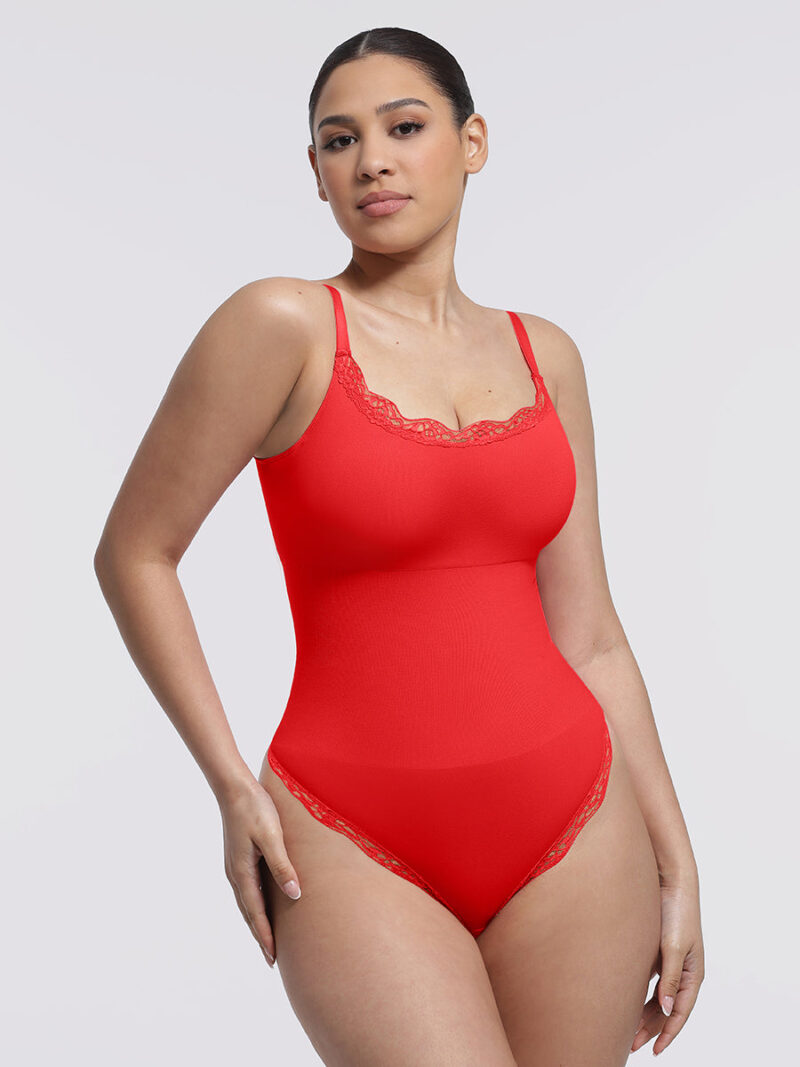 Seamless Lace Cami Shaping Bodysuit - Image 7
