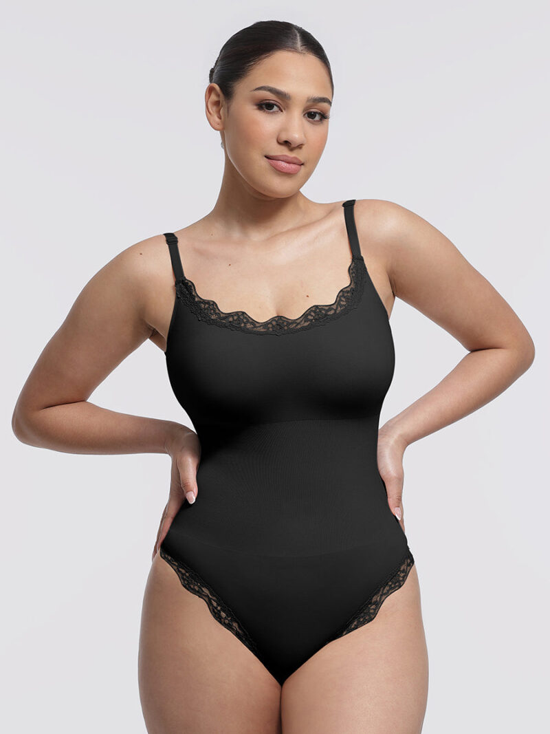 Seamless Lace Cami Shaping Bodysuit - Image 11