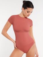 Short Sleeve Hip Briefs Bodysuit
