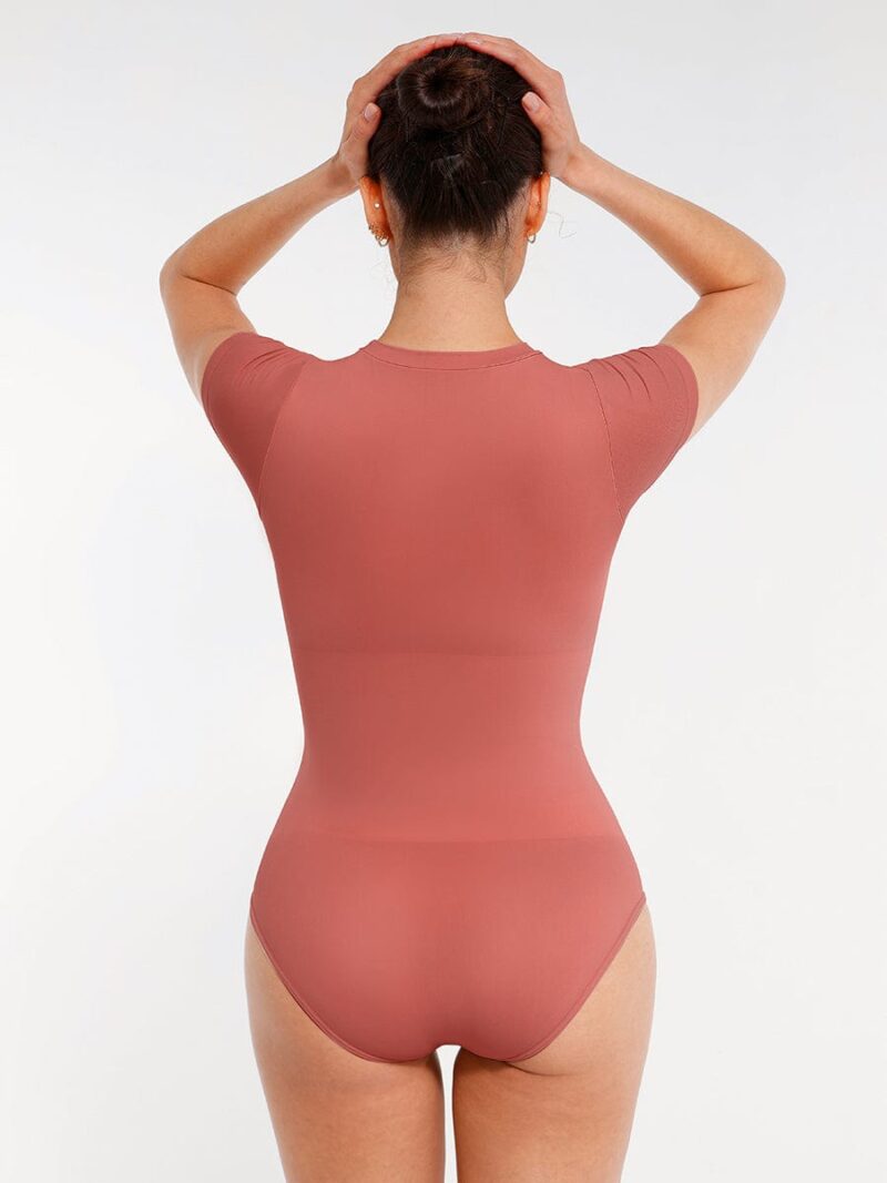 Short Sleeve Hip Briefs Bodysuit - Image 3